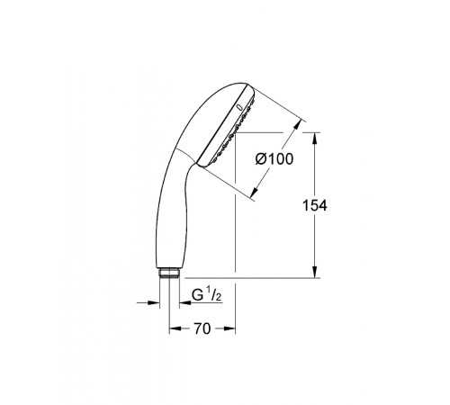 Ручной душ Grohe Tempesta Classic 27852001 Хром