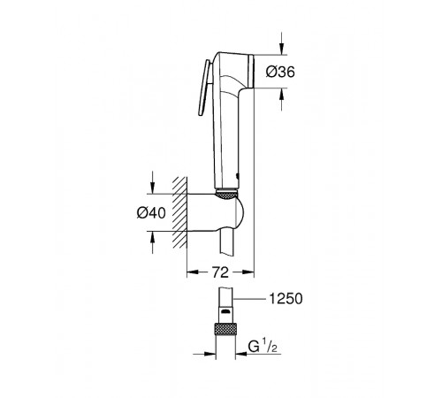 Гигиенический душ Grohe Tempesta-F Trigger Spray 26354000 Хром