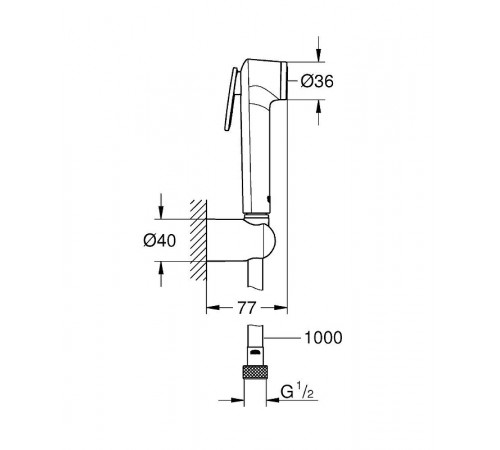 Гигиенический душ Grohe Tempesta-F Trigger Spray 26352000 Хром