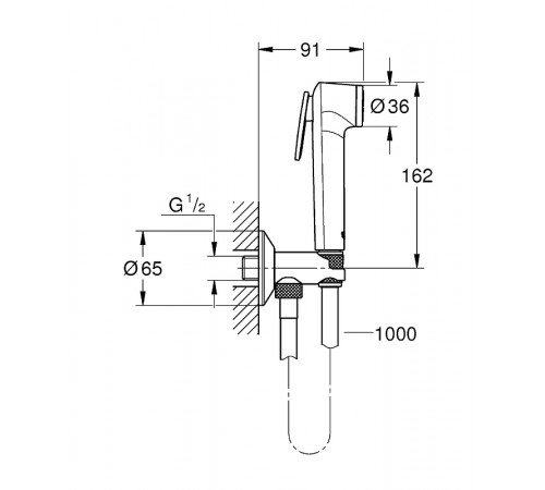 Гигиенический душ Grohe Tempesta-F Trigger Spray 26358000 Хром