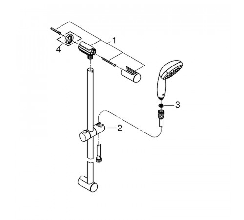 Душевой гарнитур Grohe Tempesta New 27794001 Хром