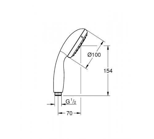 Ручной душ Grohe Tempesta New 27923001 Хром