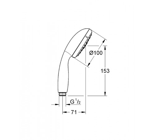 Ручной душ Grohe Tempesta New 28578002 Хром