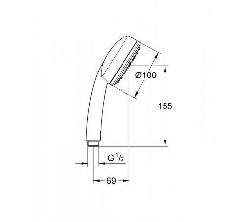 Ручной душ Grohe Tempesta Cosmopolitan 100 26082002 Хром