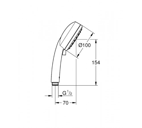 Ручной душ Grohe Tempesta Cosmopolitan 27571002 Хром