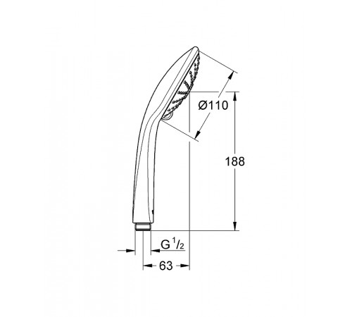 Ручной душ Grohe Euphoria 110 Massage 27239001 Хром Белый