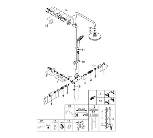 Душевая система Grohe Euphoria System 180 27296001 Хром