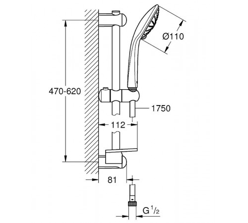 Душевой гарнитур Grohe Euphoria 27231001 Хром