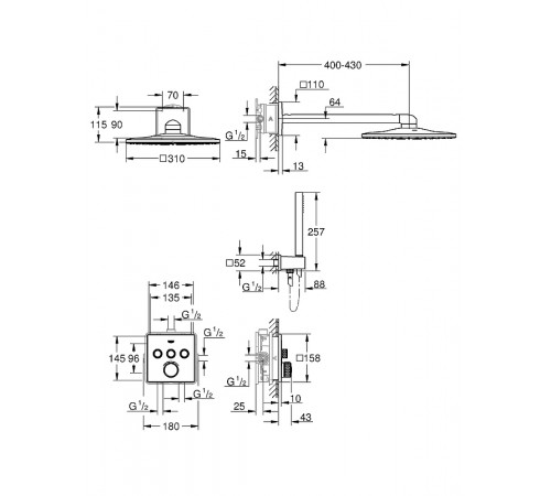 Душевая система Grohe Grohtherm SmartControl 34706000 Хром