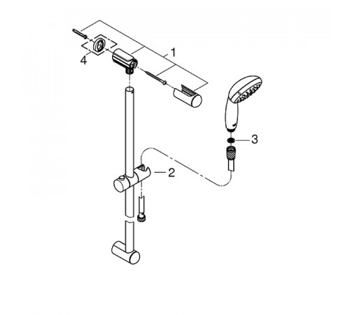 Душевой гарнитур Grohe Tempesta 100 27598001 Хром