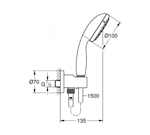 Душевой гарнитур Grohe Tempesta 26406001 Хром