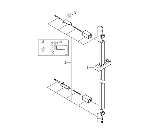 Душевая штанга Grohe Euphoria Cube 27892000 Хром