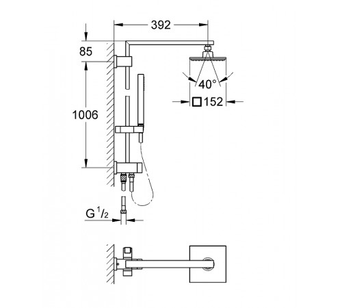 Душевая система Grohe Euphoria Cube System 27696000 Хром