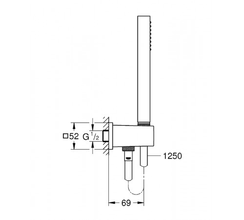 Душевой гарнитур Grohe Cube Stick 26405000 Хром