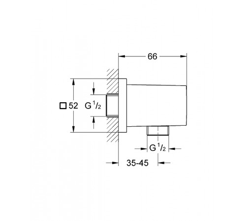 Шланговое подключение Grohe Euphoria Cube 27704000 Хром