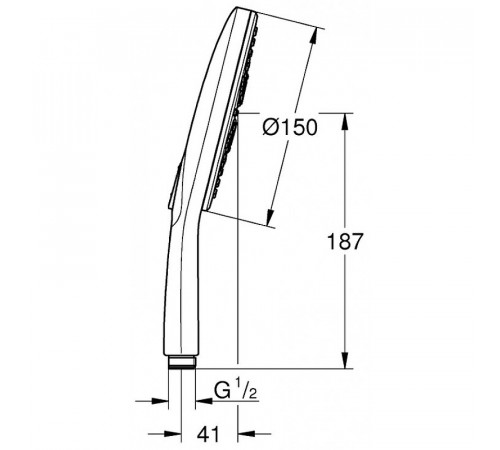 Ручной душ Grohe Rainshower SmartActive 26590000 Хром