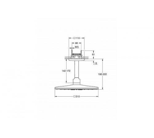 Верхний душ Grohe Rainshower SmartActive 26481000 Хром