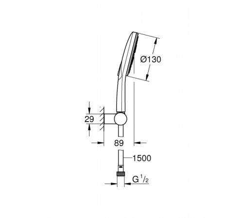 Душевой гарнитур Grohe Rainshower SmartActive 26580LS0 Белая луна