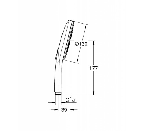 Ручной душ Grohe Rainshower SmartActive 130 Cube 26550000 Хром