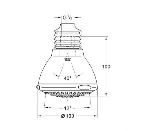 Верхний душ Grohe Movario 28394000 Хром