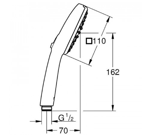 Ручной душ Grohe Tempesta Cube 110 26746003 Хром