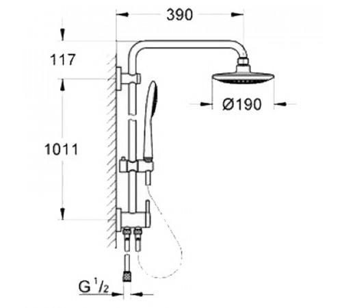 Душевая система Grohe Rainshower Solo 27411000 Хром