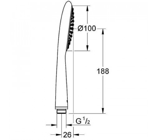 Ручной душ Grohe Rainshower Solo 27338000 Хром