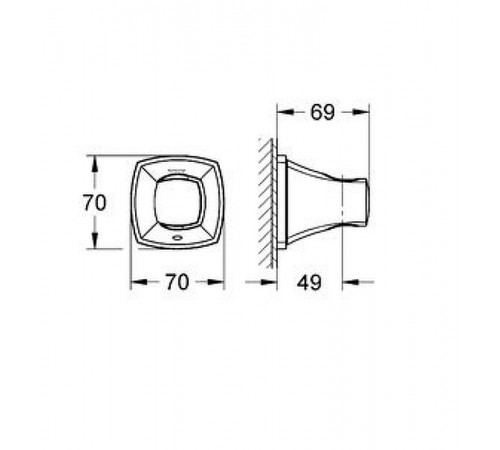 Держатель ручного душа Grohe Grandera 27969A00 Темный графит глянец