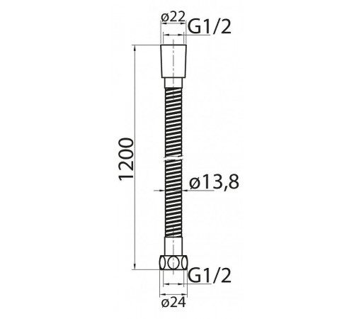 Душевой шланг Cezares CZR-FMDC2-120-02 Бронза