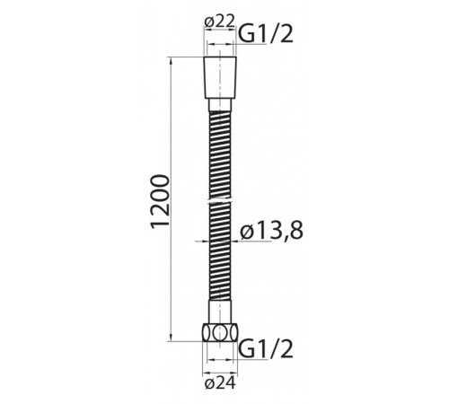 Душевой шланг Cezares Articoli Vari 120 CZR-FMDC-120-03 Золото