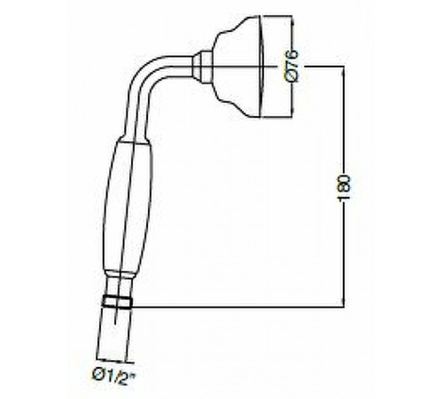 Ручной душ Cezares Czr CZR-U-D1FC-03/24-Bi Золото