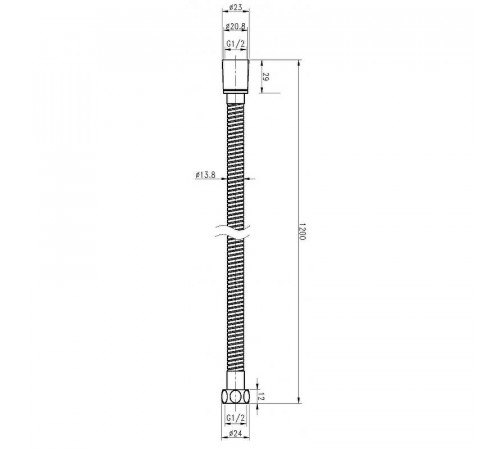 Душевой шланг Cezares Czr CZR-FMM-120-01 Хром