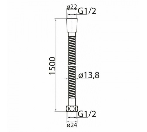 Душевой шланг Cezares Czr CZR-U-FMDC-150-01 Хром