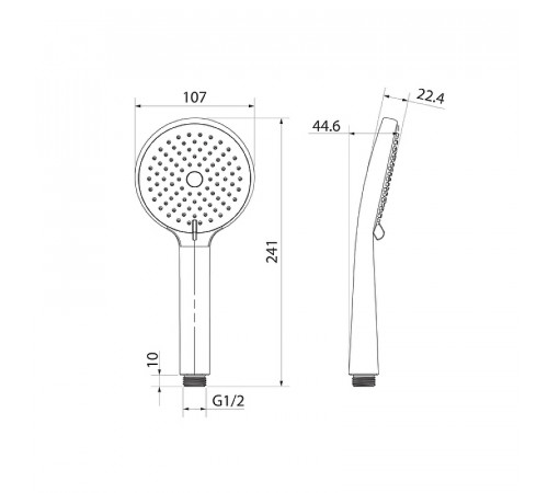 Ручной душ Iddis Ray RAY3F0Wi18 Белый матовый