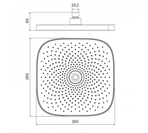 Верхний душ Iddis SpaHome SPA26BSi64 Черный матовый