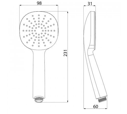 Ручной душ Iddis Optima Home OPH1FW9i18 Белый матовый