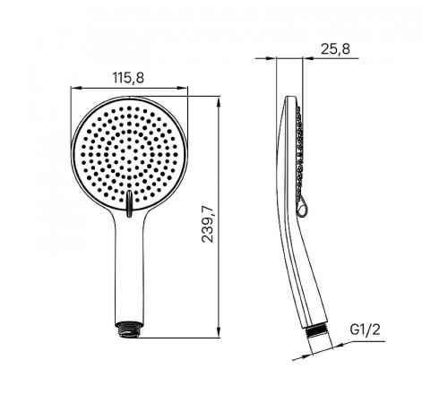 Ручной душ Iddis Optima Home OPH3F0Ci18 Белый матовый Хром