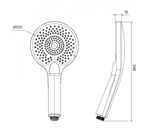 Ручной душ Iddis Optima Home OPH12CPi18 Хром