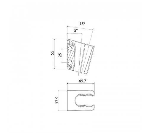 Держатель ручного душа Iddis Optima Home 080BL00i53 Черный