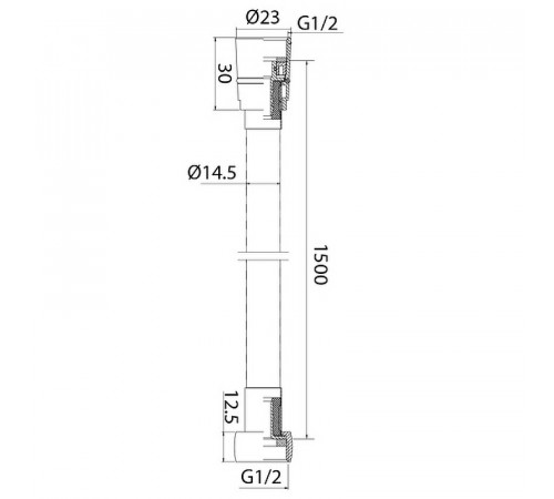 Душевой шланг Iddis Optima Home 04P15BCi19 Хром матовый