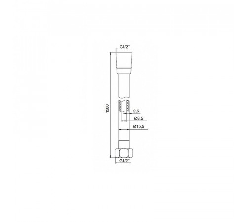 Шланг для душа Iddis Optima Home 04P15BLi19 Черный