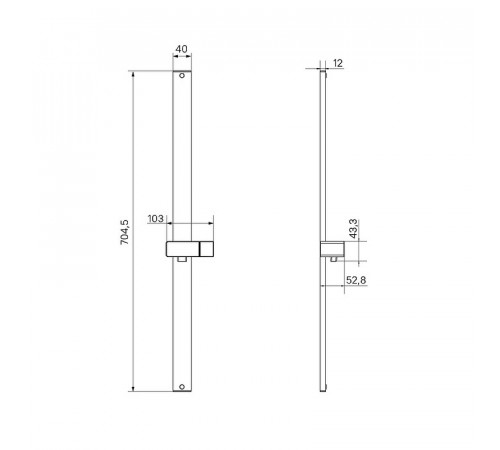 Душевая штанга Iddis Optima Home OPH70C0i17 Хром