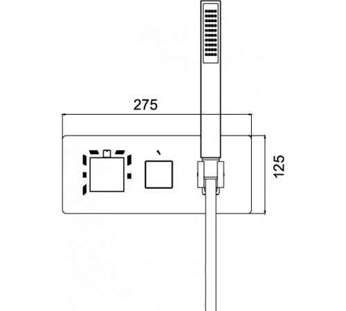 Гигиенический душ со смесителем RGW Shower Panels SP-44-03 21140544-31 с термостатом Хром