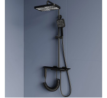 Душевая система RGW Shower Panels SP-35B 51140135-04 с термостатом Черная матовая