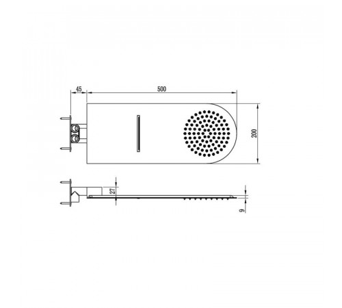 Верхний душ RGW Shower Panels SP-62 21140362-01 Хром