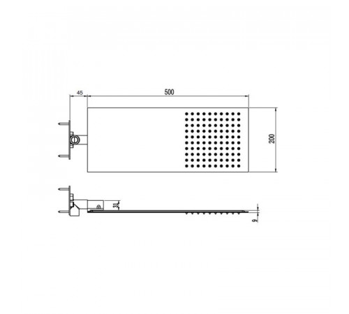 Верхний душ RGW Shower Panels SP-63 21140363-01 Хром