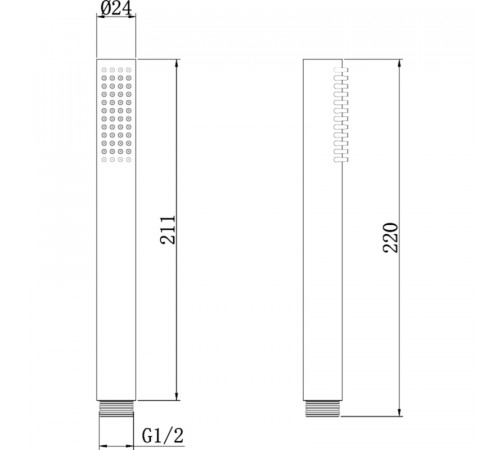 Ручной душ Abber AF0051G Золото матовое