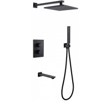 Душевая система Abber Insel AF8050B с термостатом Черная матовая