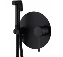 Гигиенический душ со смесителем Abber Emotion AF8826B Черный матовый