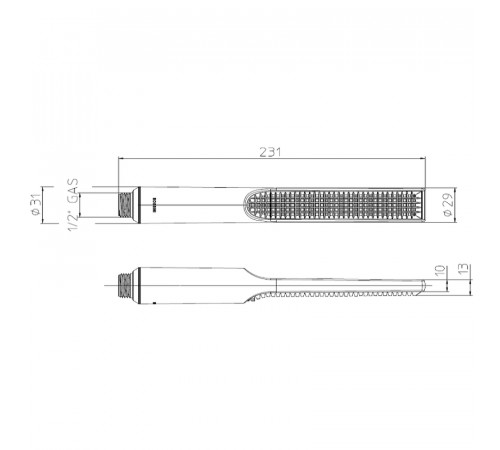 Ручной душ Bossini Apice B00910.045 Белый матовый